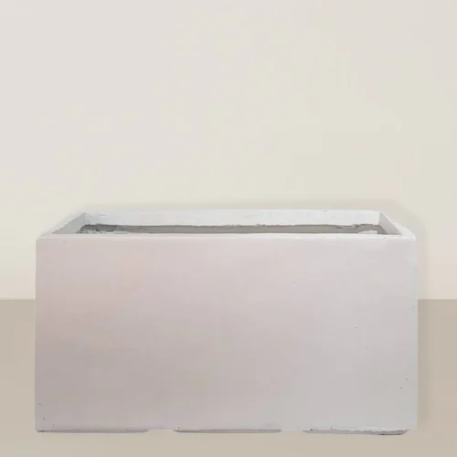 Rectangular White Pot - Medium