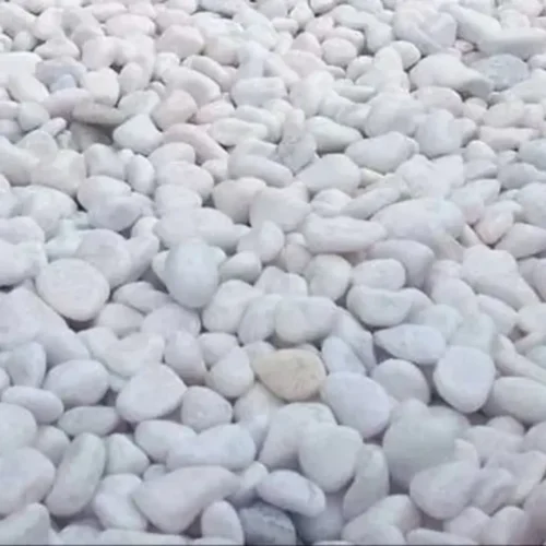 Snow White pebbles 20KG - (5-8)cm