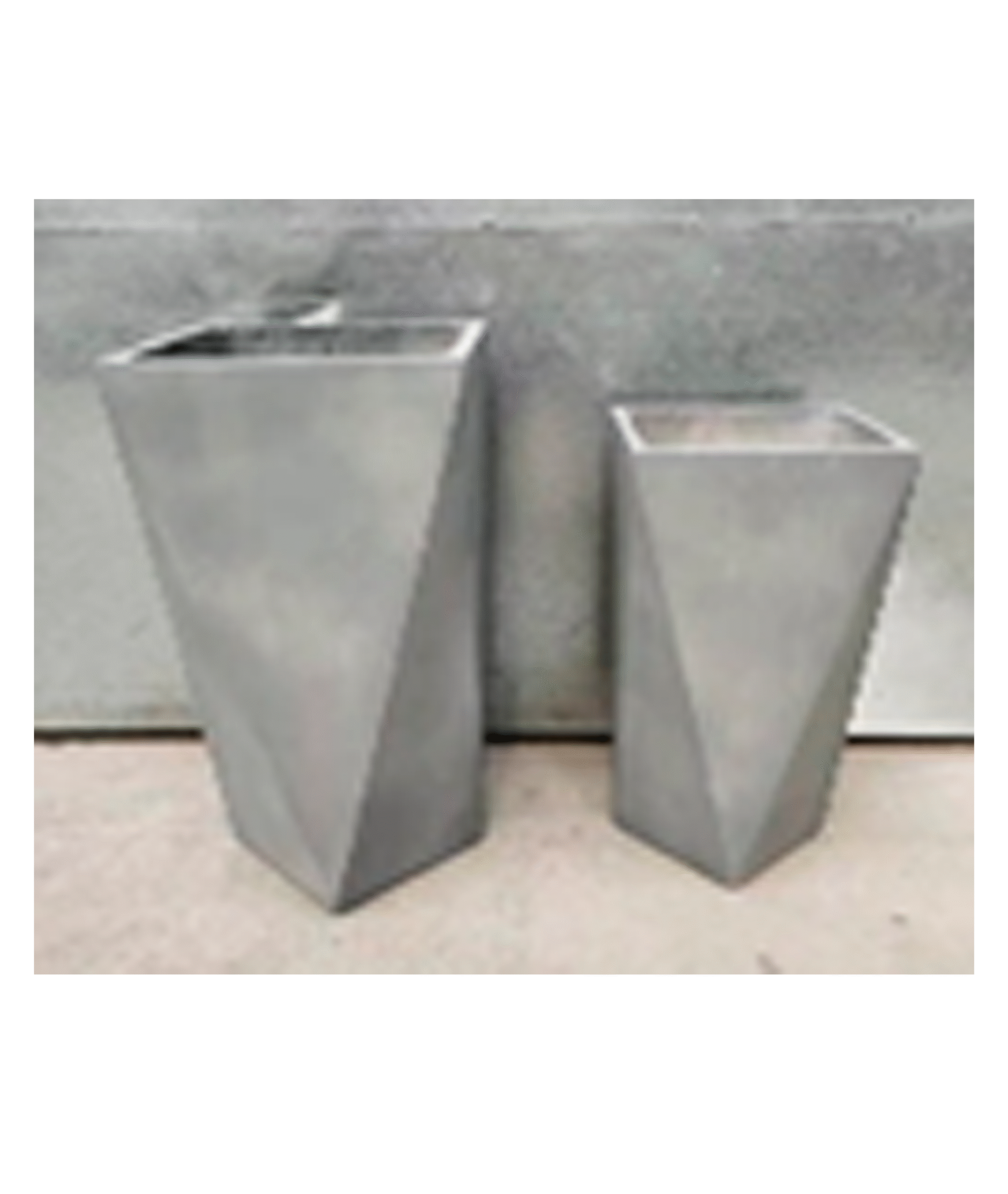 Fiber Planters – Diamond Shape (Concrete Finish)