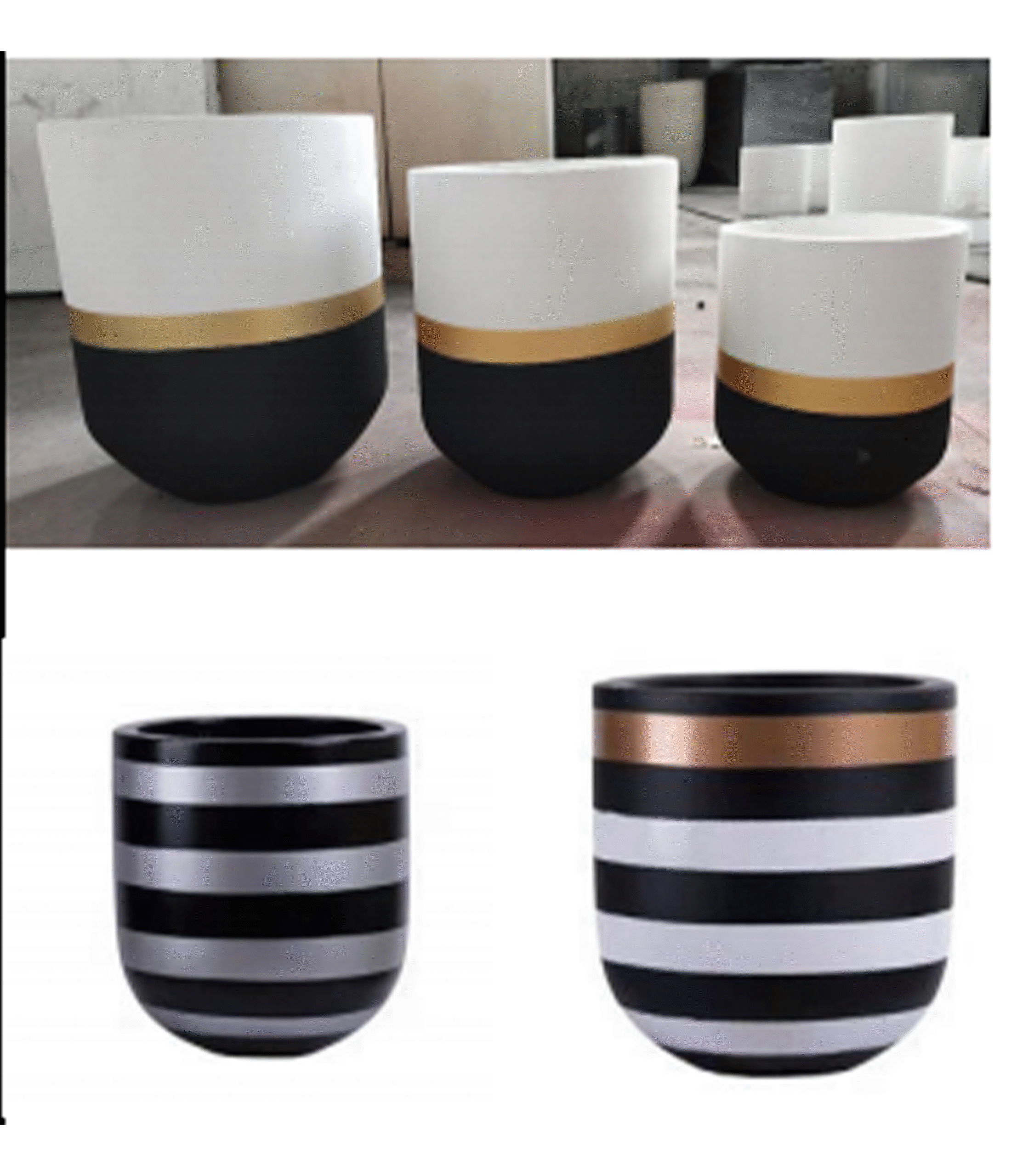 Fiber Planters – Round (Two Tone – Royal)
