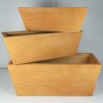 Fiber Planters – Rectangular (Wood Finish)